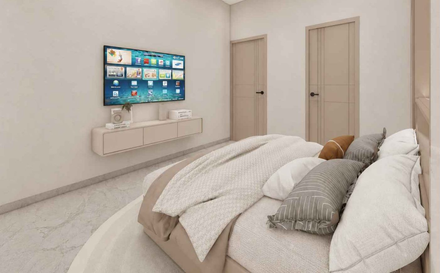 Master bedroom, TV side