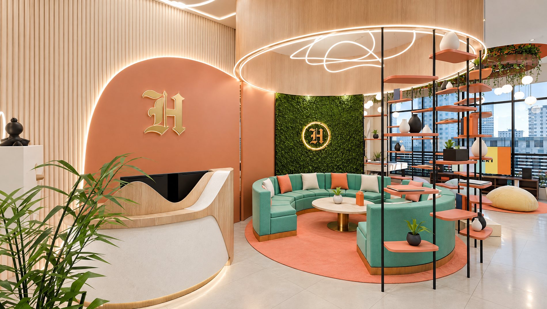 Reception and waiting lounge