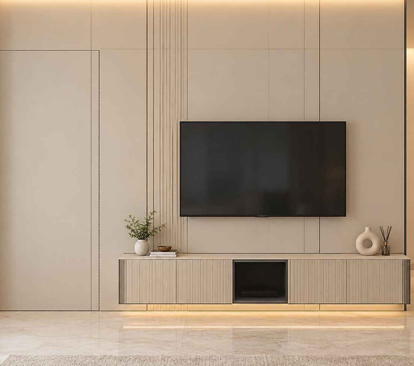 Living room, TV wall