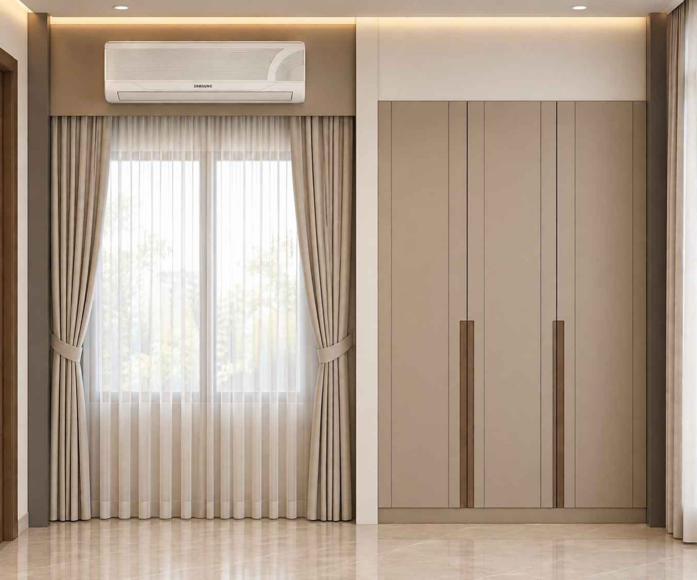 Master bedroom, wardrobe wall