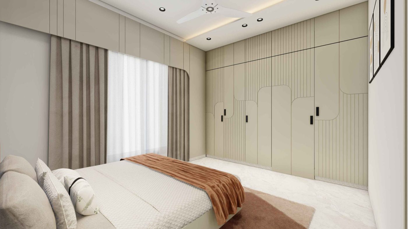 Master bedroom, wardrobe wall