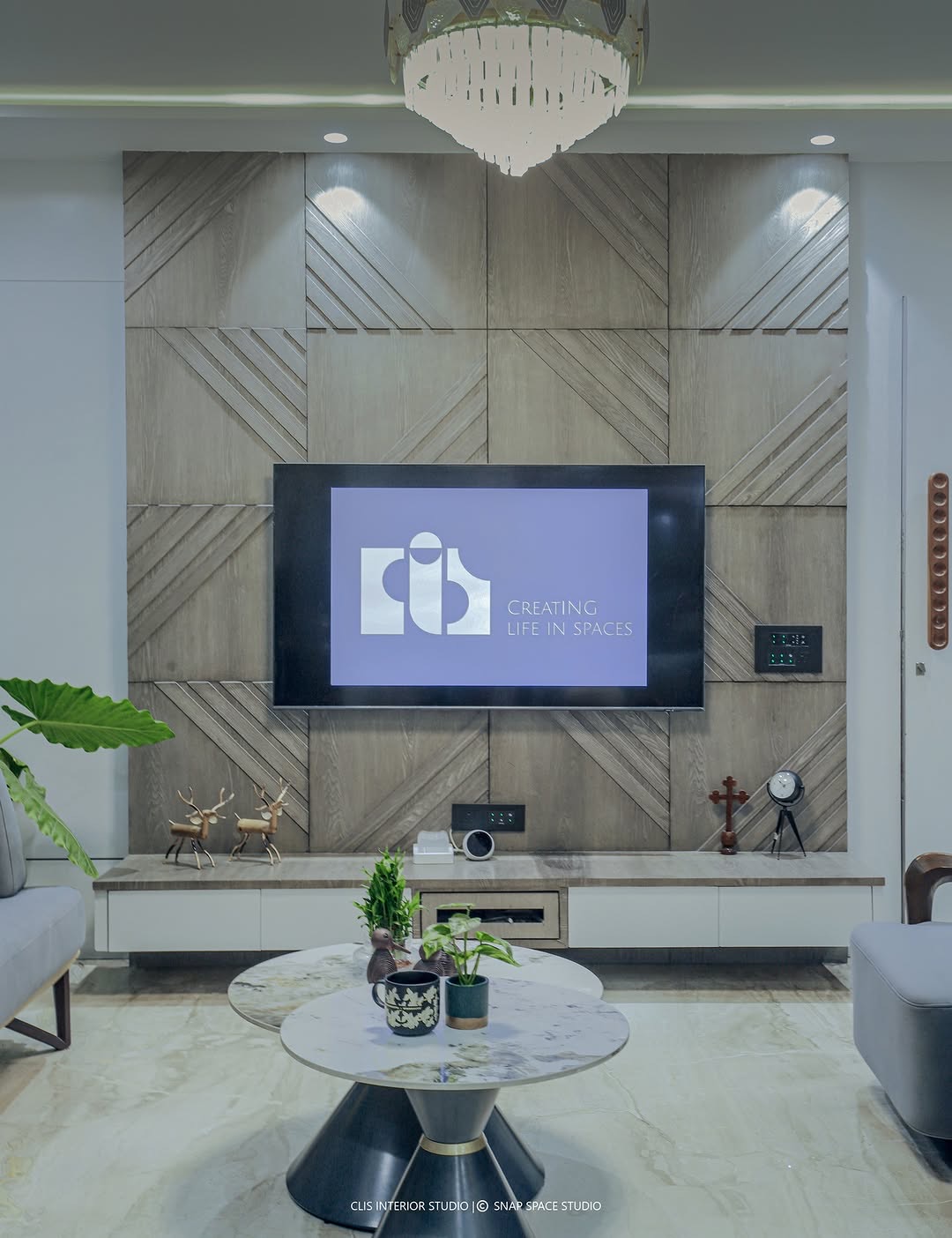 TV wall, photographed