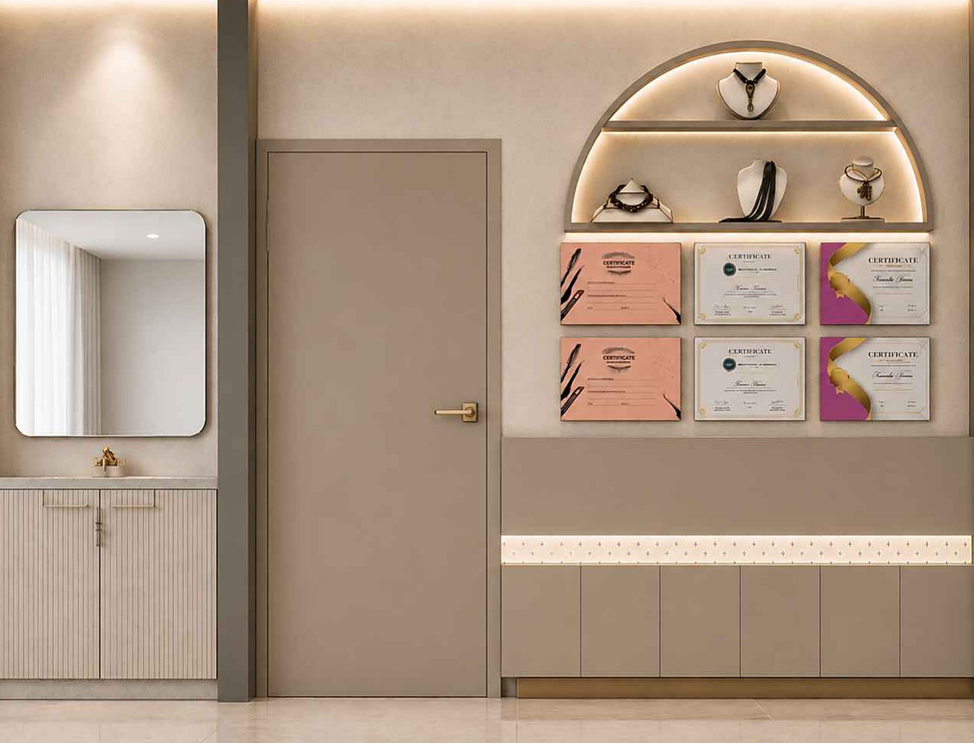 Salon, wash and display